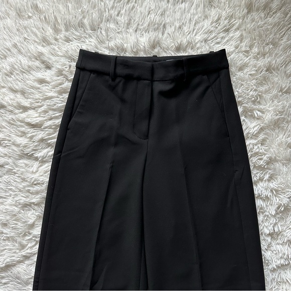 Jcrew Wide Leg Trouser In Four Season Stretch New With Tags Black Size 6 - Picture 3 of 12